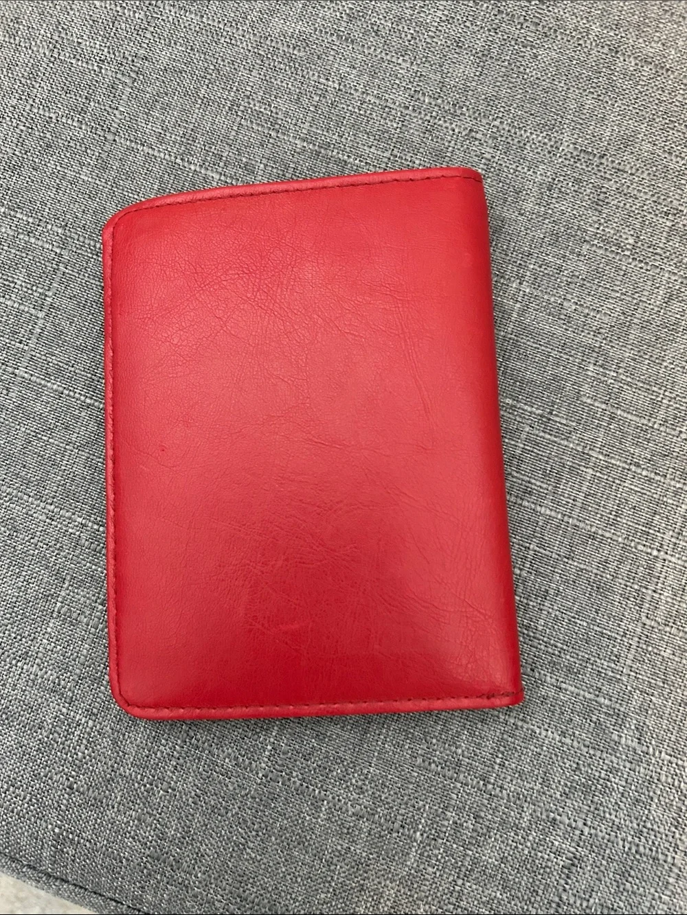 Red Leather Passport Holder Cover